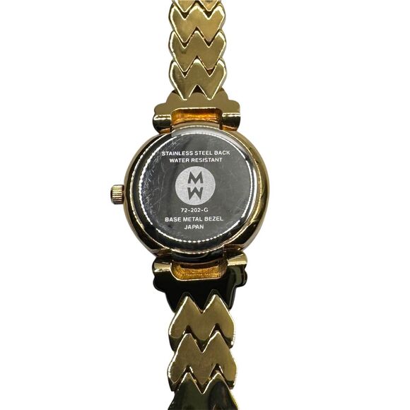 Michele 72-202-G Interchangeable 5-Bezel Watch Set Gold Bracelet and Straps - Picture 14 of 16